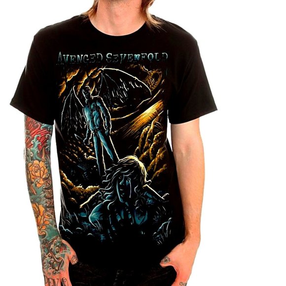 Avenged Sevenfold Horror A7X metal rock Official cotton T-Shirt M NWT - Picture 1 of 2